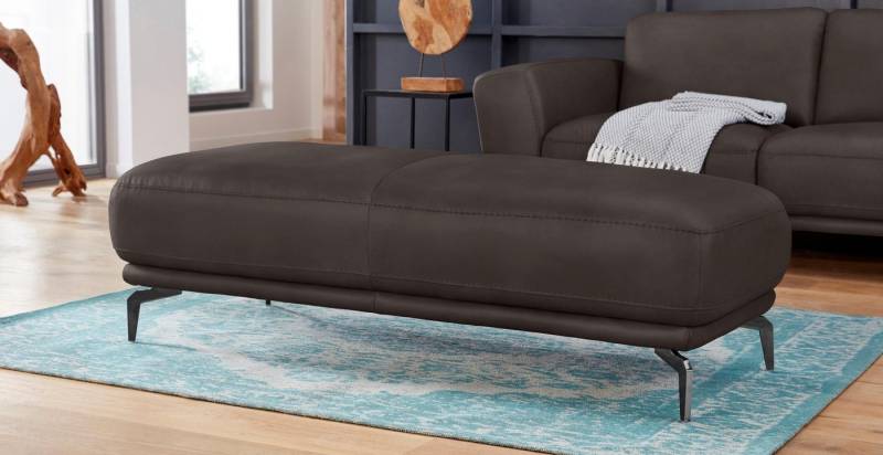 W.SCHILLIG Hocker montanaa, mit Metallfüßen in Schwarz pulverbeschichtet, Breite 141 cm von W.SCHILLIG