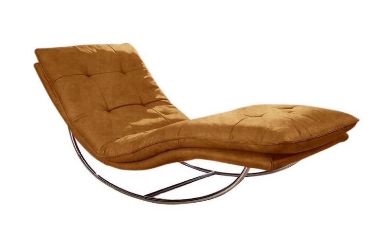 W.SCHILLIG Relaxliege daily dreams, in Waffelkissen-Optik, Schaukelgestell Chrom glänzend, in 2 Breiten von W.SCHILLIG