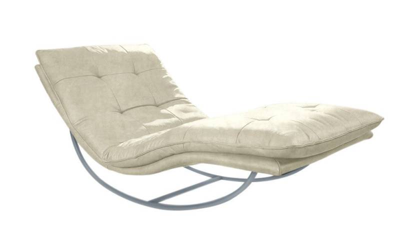 W.SCHILLIG Relaxliege daily dreams, in Waffelkissen-Optik, Schaukelgestell silber matt, in 2 Breiten von W.SCHILLIG