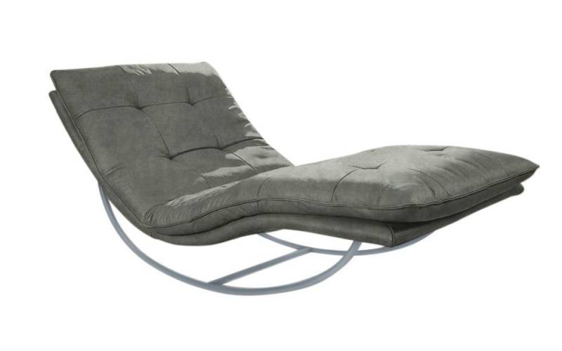W.SCHILLIG Relaxliege daily dreams, in Waffelkissen-Optik, Schaukelgestell silber matt, in 2 Breiten von W.SCHILLIG