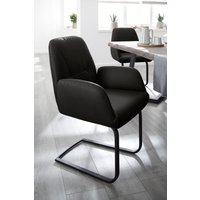 W.SCHILLIG Freischwinger "ole", Longlife Xtra-Leder Z59, Gestell in Schwarz pulverbeschichtet von W.Schillig