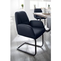 W.SCHILLIG Freischwinger "ole", Longlife Xtra-Leder Z59, Gestell in Schwarz pulverbeschichtet von W.Schillig