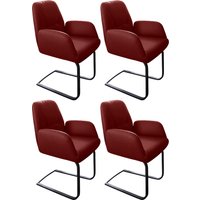 W.SCHILLIG Freischwinger "ole", (Set), 4 St., Longlife Xtra-Leder Z59, 2er- oder 4er-Set, Gestell in Schwarz pulverbeschichtet von W.Schillig