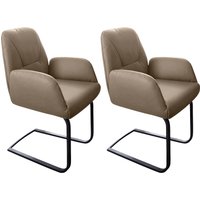 W.SCHILLIG Freischwinger "ole", (Set), 2 St., Longlife Xtra-Leder Z59, 2er- oder 4er-Set, Gestell in Schwarz pulverbeschichtet von W.Schillig