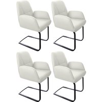 W.SCHILLIG Freischwinger "ole", (Set), 4 St., Longlife Xtra-Leder Z59, 2er- oder 4er-Set, Gestell in Schwarz pulverbeschichtet von W.Schillig
