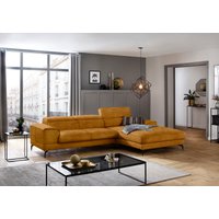 W.SCHILLIG Ecksofa "piedroo, Designsofa mit tollem Sitzkomfort, L-Form" Kopfteilverstellung, wahlweise mit Sitztiefenverstellung, Breite 303cm von W.Schillig