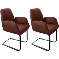 W.SCHILLIG Freischwinger "ole", (Set), 2 St., Longlife Xtra-Leder Z69, 2er- oder 4er-Set, Gestell in Schwarz pulverbeschichtet von W.Schillig
