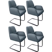W.SCHILLIG Freischwinger "ole", (Set), 4 St., Longlife Xtra-Leder Z69, 2er- oder 4er-Set, Gestell in Schwarz pulverbeschichtet von W.Schillig