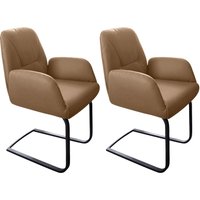 W.SCHILLIG Freischwinger "ole", (Set), 2 St., Longlife Xtra-Leder Z69, 2er- oder 4er-Set, Gestell in Schwarz pulverbeschichtet von W.Schillig