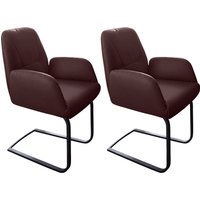 W.SCHILLIG Freischwinger "ole", (Set), 2 St., Longlife Xtra-Leder Z69, 2er- oder 4er-Set, Gestell in Schwarz pulverbeschichtet von W.Schillig