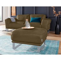 W.SCHILLIG Hocker "montanaa", mit Metallkufen in Silber matt, Breite 71 cm von W.Schillig