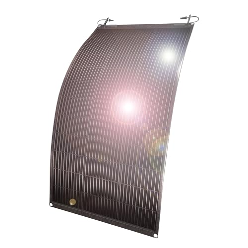 W onder FULL ENERGY - Flexibles Solarpanel 200W Monokristallin - Wasserdicht IP67 - Hohe Effizienz - Plug & Play MC4 - für Wohnmobil, Boot, Dach, Garten, Balkon von W