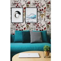 Bemalen Floral | Tapete Abziehen Und Aufkleben Abnehmbare Wanddekoration Wohnkultur Poster Wandbehang von W0nderw4llsBoutique