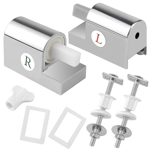 WC-Scharniere WC-Sitz Befestigungsset 1 Set Ersatzteile Absenkautomatik WC Toilettensitz Zubehör Ersatzscharniere um feste Toilettensitzteile zu installieren von WAAZI