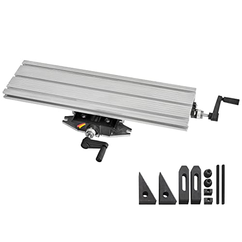 WABECO 2-Achsen Koordinatentisch K600 mit Spannpratzen Satz 10-teilig, Aufspannfläche 600 x 180 mm zu WABECO Bohrständer Fräsständer BF Frästisch Bohrtisch für Bohrständer Made in Germany von WABECO