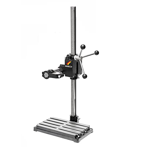 WABECO Bohrständer Fräsständer BF1243 mit 3-Speichen Drehkreuz Z-Achse, 2 Zustellachsen vertikal/horizontal Säule 750 Ausleger 500 mm Made in Germany von WABECO