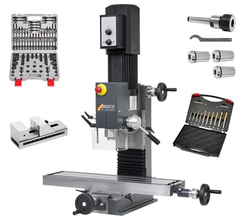 WABECO Fräsmaschine F1220 HS MK2 mit Werkzeug Set 2,5 kW Arbeitstisch 700x180 mm Made in Germany von WABECO