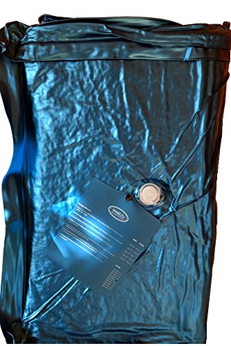 WABEZU Dual Vinyl Wasserkern 90x200 cm Einzelne Wasserbettmatratze blau für 180x200 cm Softside Wasserbett (F3 75% Beruhigung) von WABEZU