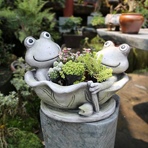 Pflanzgefäß für Sukkulenten, Frosch, umweltfreundlich, Tier, Cartoon-Blumenvase, Pflanztöpfe, kreativer Garten, Balkon, Outdoor, Basteln, Dekoration, B-M von WABMJGW