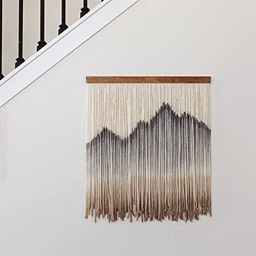 ZNKZJ Große Makramee-Wandbehang tauchgefärbt Makramee Wandkunst Wandteppich Boho Wanddekoration ，Baumwollseil Textil Macrame Wall Hanging Handgefärbte Wandteppiche Wohnkultur,C_80 x 110 m von WABMJGW