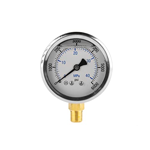 Manometer für Farbspritzgeräte Anschluss von unten 400 bar 1/4" 40 MPa Manometer für Farbspritzgeräte Anschluss von unten 400 bar 1/4" 40 MPa von WABROTECH