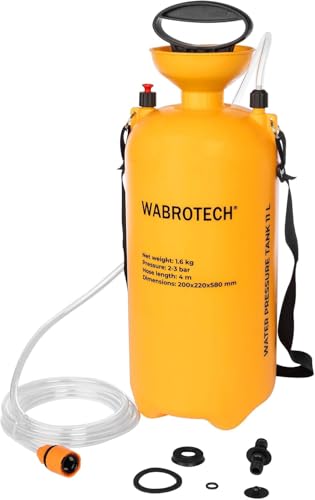 WABROTECH® Wasserzuführgerät 11L für Kernbohrgerät - Wasserdruckbehälter für den Einsatz mit allen Bohr - Wassertank mit Pumpe 3 bar für kernbohrmaschine - Kunststoff Druckbehälter - Wasserdosiergerät von WABROTECH