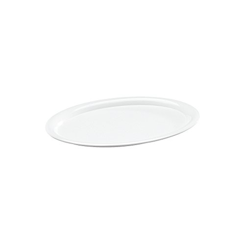 WACA 1206 Kaffeehaustablett Servierer oval, Farbe:weiß, Größe:220 x 165 mm von WACA