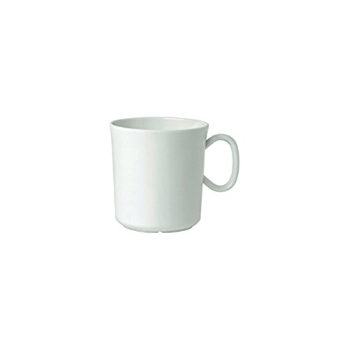 WACA 1768 Mucke Henkelbechher Tasse aus Kunststoff 400 ml Dm 85 mm, Farbe:weiß von WACA