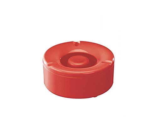 WACA 1810 Windaschenbecher Kunststoffaschenbecher stapelbar und glutfest, Farbe:rot, Größe:Dm 125 mm / 50 mm h von WACA