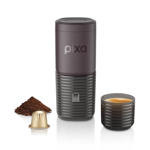 WACACO Kaffeemaschine Elektrisch & Tragbar, mit 4 Kaffeesorten & Schnellem Aufheizen, 3 * 3000mAh Akku bis zu 5 Tassen, 20 Bar Espressomaschine für Gemahlenen Kaffee & NS Kapseln, Touchscreen WACACO Kaffeemaschine Elektrisch & Tragbar, mit 4 Kaffeesorten & Schnellem Aufheizen, 3 * 3000mAh Akku bis zu 5 Tassen, 20 Bar Espressomaschine für Gemahlenen Kaffee & NS Kapseln, Touchscreen von WACACO