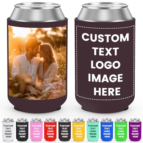 Individuelle Dosenkühlerhüllen, personalisierbar, faltbar, isoliert, Getränkeflaschenhalter mit Logo, Bildtext, für Hochzeit, Abschlussfeier, Geburtstagsfeier, 1–1000 Stück Individuelle Dosenkühlerhüllen, personalisierbar, faltbar, isoliert, Getränkeflaschenhalter mit Logo, Bildtext, für Hochzeit, Abschlussfeier, Geburtstagsfeier, 1–1000 Stück von WACAR