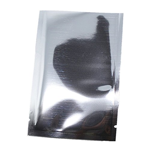 100 Stück Mylar-Beutel oben offen, Aluminiumfolie, Heißsiegel, Mylar-Verpackung, Vakuumbeutel für Lebensmittel, langfristige Aufbewahrung, flache Verpackungen (Silber, 9 x 13 cm) von WACCOMT Pack