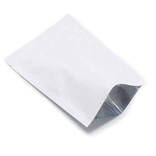 WACCOMT Pack 200 Stück Flache Open Top Mylar Beutel Vakuumversiegelbar Langfristige Aufbewahrung von Lebensmitteln Matter Beutel Heißversiegelbar mit Aufreißkerbe (6x9cm(2.36x3.54inch), Weiß) von WACCOMT Pack