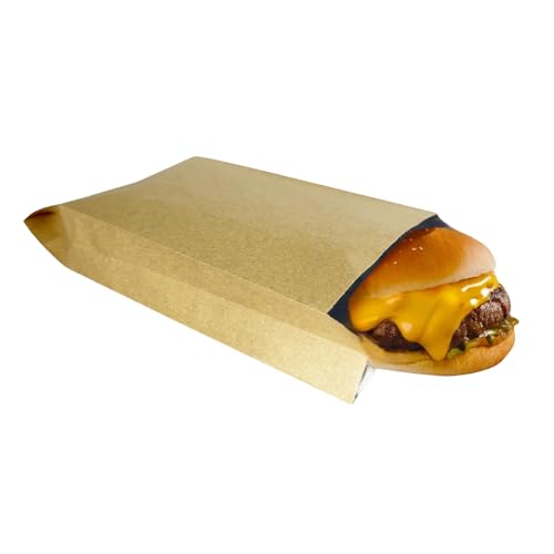 WACCOMT Pack 20 Stück Öl Proof Kraftpapier Aluminiumfolie Taschen Öffene Top Mylar Wärmeversiegelbare Beutel für Lebensmittellagerung Backen Verpackung (Braun, 19x30x5cm (7.5x11.8x2 inch)) von WACCOMT Pack