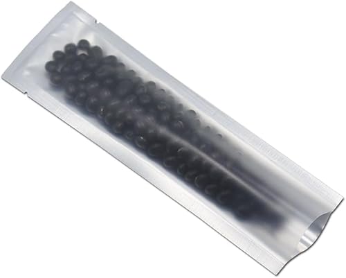 WACCOMT Pack Mylar Folie Vakuumbeutel Front Clear Heat Seal Taschen Reine Aluminiumfolie Lebensmittelverpackungsbeutel für Lebensmittellagerung mit Tear Notch (100, 3.5x15cm (1.37x5.9 inch)) von WACCOMT Pack