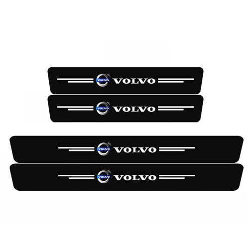 WACDXST 4 Stück Auto Einstiegsleisten Schutzfolie, für Volvo S40 S60 S80 S90 XC40 XC60 XC90 C30 C70 V40 V60 V90 Lackschutz Kohlefaser Aufkleber Kantenschutz Styling Tuning Zubehör von WACDXST