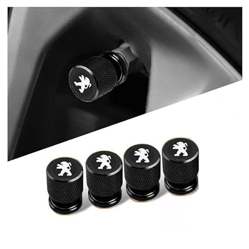 WACDXST 4 Stück Auto Ventilkappen, für Peugeot 208 2008 308 3008 508 5008 SW GT Reifenventil Kappe Staubkappen mit Dichtung Korrosionsbeständig Abnehmbar Zubehör,B WACDXST 4 Stück Auto Ventilkappen, für Peugeot 208 2008 308 3008 508 5008 SW GT Reifenventil Kappe Staubkappen mit Dichtung Korrosionsbeständig Abnehmbar Zubehör,B von WACDXST