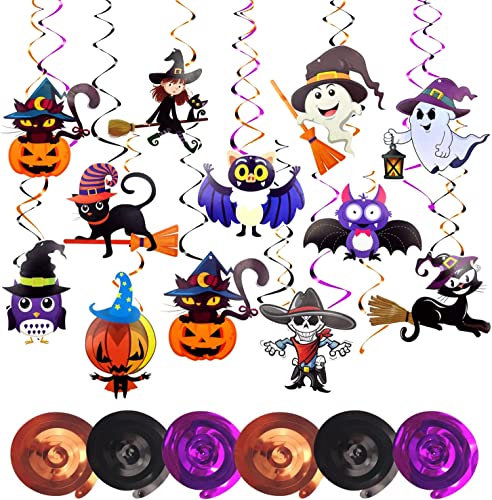 WACH AUF 24 Stück Hängende Wirbel Dekoration Halloween Deko, Spiralen Girlanden Halloween Dekorative, Halloween Hängende Dekorationen Decke Dekoration Festliche Party Zubehör WACH AUF 24 Stück Hängende Wirbel Dekoration Halloween Deko, Spiralen Girlanden Halloween Dekorative, Halloween Hängende Dekorationen Decke Dekoration Festliche Party Zubehör von WACH AUF