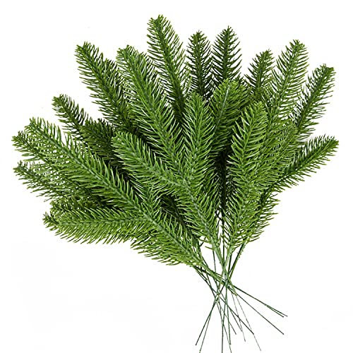 WACH AUF 32 Stücke Künstliche Tannenzweige Gefälschte Tannenzweige Kiefernnadel Künstliche Kiefer Zweige für Girlande Kranz Weihnachtsverzierung und Heimgarten WACH AUF 32 Stücke Künstliche Tannenzweige Gefälschte Tannenzweige Kiefernnadel Künstliche Kiefer Zweige für Girlande Kranz Weihnachtsverzierung und Heimgarten von WACH AUF