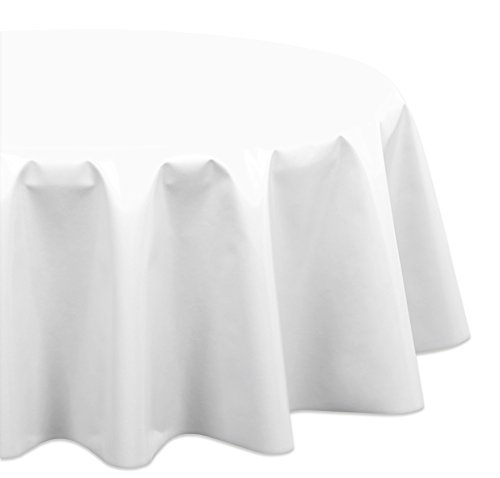 Wachstuchtischdecke OVAL RUND ECKIG Farbe u. Größe wählbar, Tischdecke Wachstuch abwischbar, Uni Einfarbig (Eckig 140x180 cm, Weiß) von WACHSTUCH Tischdecken