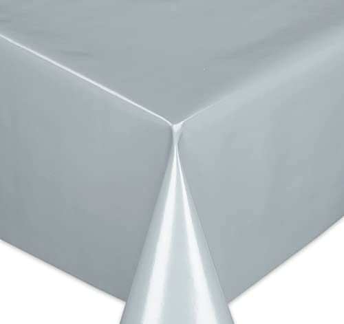 Wachstuchtischdecke Tischdecke Wachstuch abwischbar, Glatte Oberfläche Uni Motiv Grau, Farbe + Größe wählbar 140x140 cm von Wachstuch Tischdecken