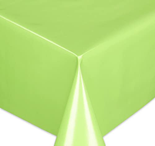 Wachstuchtischdecke Tischdecke Wachstuch abwischbar, Glatte Oberfläche Uni Motiv Grün, Farbe + Größe wählbar 160x140 cm von Wachstuch Tischdecken