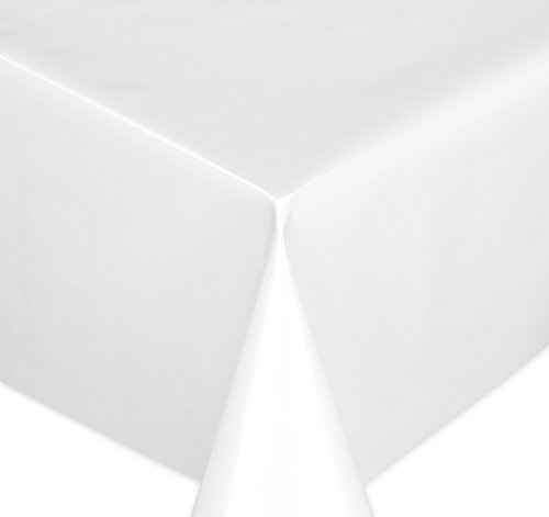 Wachstuchtischdecke Tischdecke Wachstuch abwischbar, Glatte Oberfläche Uni Motiv Weiß, Farbe + Größe wählbar 220x140 cm von Wachstuch Tischdecken