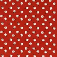 Wachstuch Tischdecke Gänseblümchen Blumen Auf Rot 01725-02 Größe Frei Wählbar in Eckig Rund Oval von WACHSTUCH24