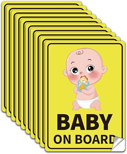 WADORN 10 Stück Aufkleber Für Kleinkinder An Bord. Sicherheits Warnschild Für Neugeborene Abnehmbarer Sicherheitsaufkleber Hinweistafel Wasserdicht Für Kleinkinder Im Auto Aufkleber 18x13cm von WADORN