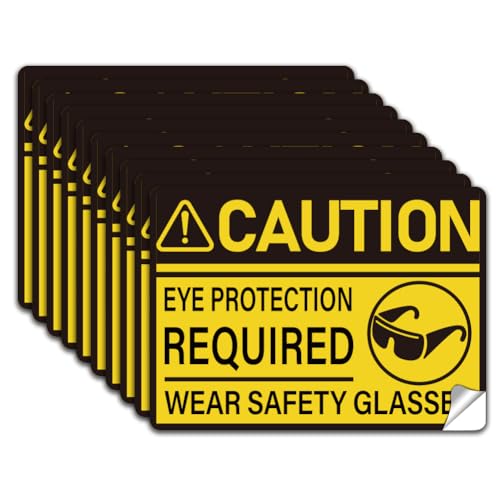 WADORN 10 x Aufkleber Mit Der Aufschrift „Augenschutz Erforderlich“ Selbstklebender Vinyl Aufkleber „Schutzbrille Tragen“ Zum Schutz Der Augen. Warnschild „Achtung Augen“. Sicherheitsetiketten 18x13cm WADORN 10 x Aufkleber Mit Der Aufschrift „Augenschutz Erforderlich“ Selbstklebender Vinyl Aufkleber „Schutzbrille Tragen“ Zum Schutz Der Augen. Warnschild „Achtung Augen“. Sicherheitsetiketten 18x13cm von WADORN