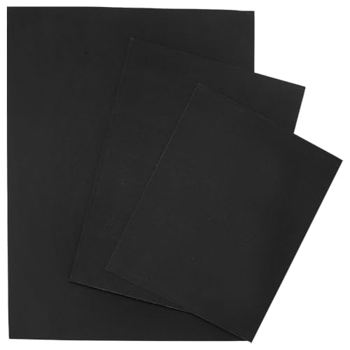 WADORN 12 Stück 3 Größen Schwarze Ungeschnittene Passepartouts, Ungeschnittene Matte Trägermaterial Vorgeschnittene Passepartout-Set Rechteckig Vorgeschnittene Bildmatten Passepartouts Für Fotos von WADORN