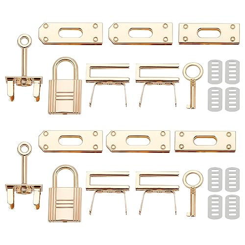 WADORN 12-Teiliges Taschenverschluss-Set Aus Legierung, Geldbörsen-Verschluss-Hardware, DIY-Taschenherstellung, Verschluss-Verschluss, Handtaschen-Ersatzzubehör Für DIY-Lederhandwerk-Reparatur von WADORN
