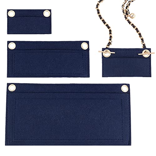 WADORN 3 Styles Geldbeutel-Organizer Mit Filzeinsatz, Damen Pouchette Wallet Conversion Kit Mini Envelope Bag Insert Liner Mit Ösen Ösen Rectangle Clutch Conversion Insert Für LV Sarah Wallet, Blau WADORN 3 Styles Geldbeutel-Organizer Mit Filzeinsatz, Damen Pouchette Wallet Conversion Kit Mini Envelope Bag Insert Liner Mit Ösen Ösen Rectangle Clutch Conversion Insert Für LV Sarah Wallet, Blau von WADORN