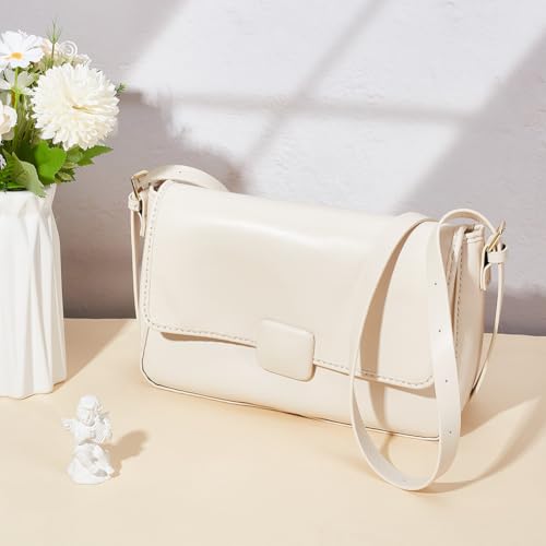WADORN Bastelset Für Umhängetaschen Aus PU Leder DIY Handgefertigte Schultertasche Handtasche Nähzubehör Bastelset Handtasche ... Weiß von WADORN
